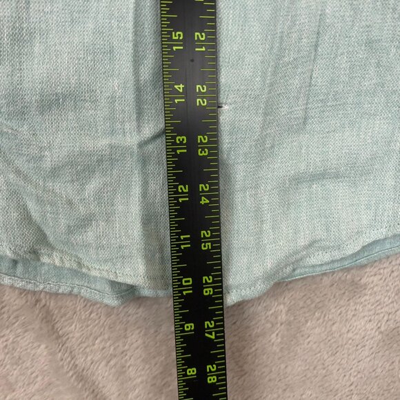 Bruno Positano Mens Button Up Shirt Medium Light Blue Short Sleeve Linen Blend - Picture 3 of 13
